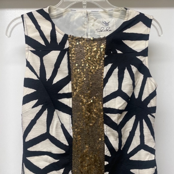 NWT Tabitha Anthro Karimata Dress Gold Sequin - Picture 4 of 12